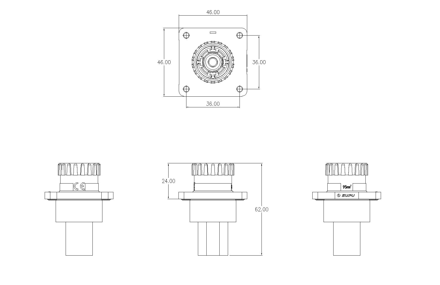 储能连接器ESF-RS300A95BS4-速普IP67新能源储能连接器