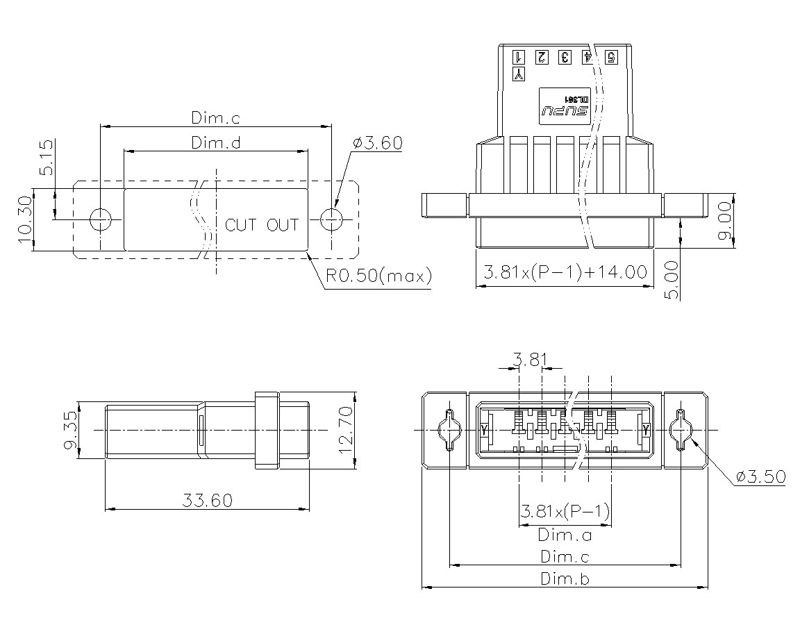 动态接插件连接器DL381H1XXF-BK-0Y12(03-10)-意昂3