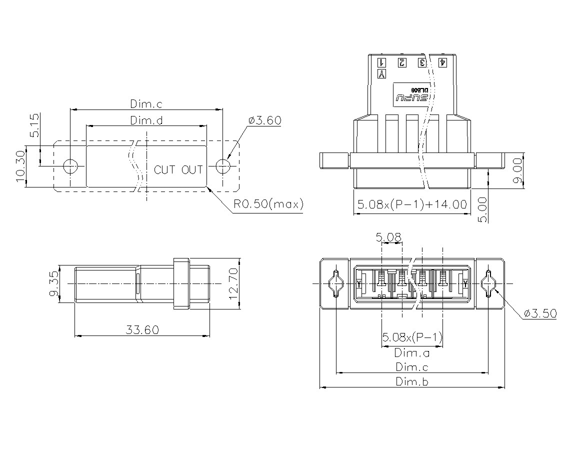 动态接插件连接器DL508H1XXF-BK-0Y12(02-04)-意昂3